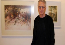 Litografi tekniğiyle yapılan resimler sergileniyor