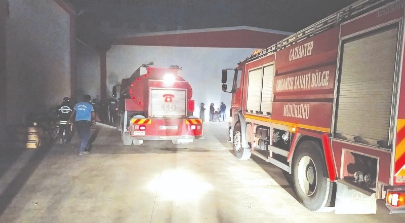 Lojistik firmasının deposunda yangın çıktı