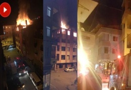 Madde bağımlıları 4 katlı metruk binayı yakıp kaçtı