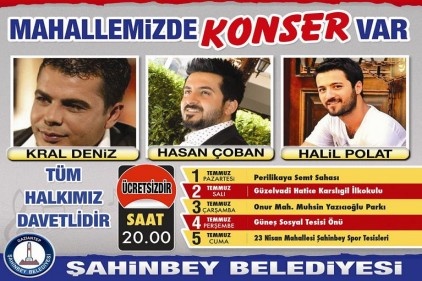 Mahallemizde konser var