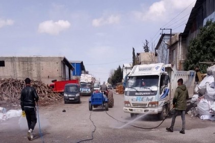 Mahrukatçılar Sitesi dezenfekte edildi