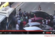 Maltepe'de sokak ortasında kadına şiddet kamerada