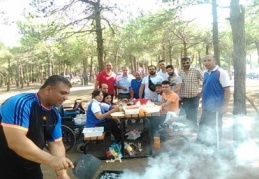 Mangal yaparak stres attılar