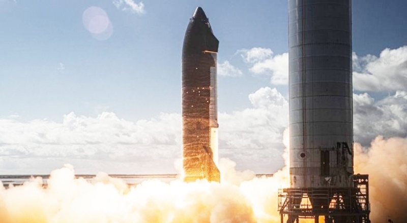 Mars'a insan götürecek Starship SN20'nin motor testinden heyecan yaratan fotoğraf
