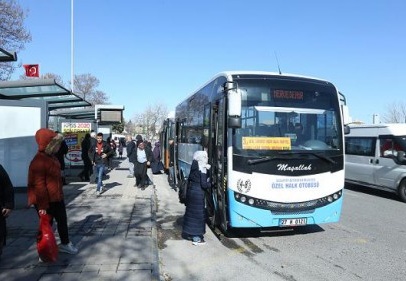 Mavi özel halk otobüsleri yeni sisteme geçiyor