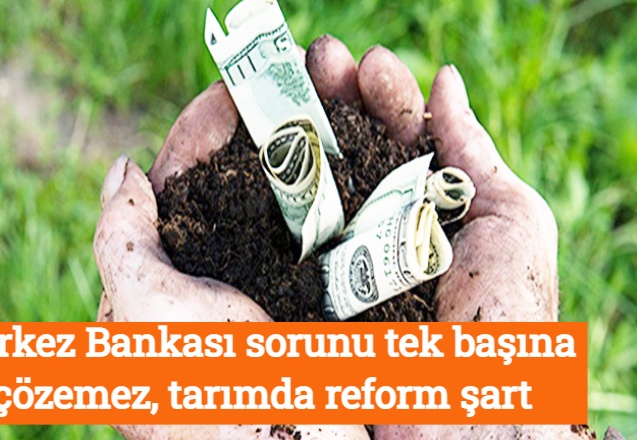 Merkez Bankası sorunu tek başına çözemez, tarımda reform şart