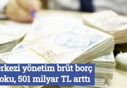 Merkezi yönetim brüt borç stoku, 501 milyar TL arttı