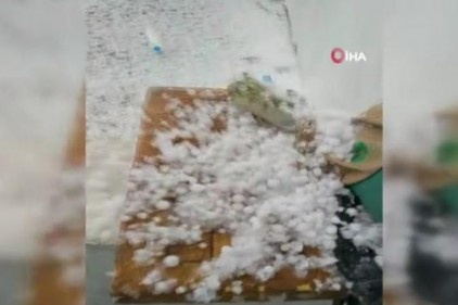 Mersin'de şiddetli dolu yağışı