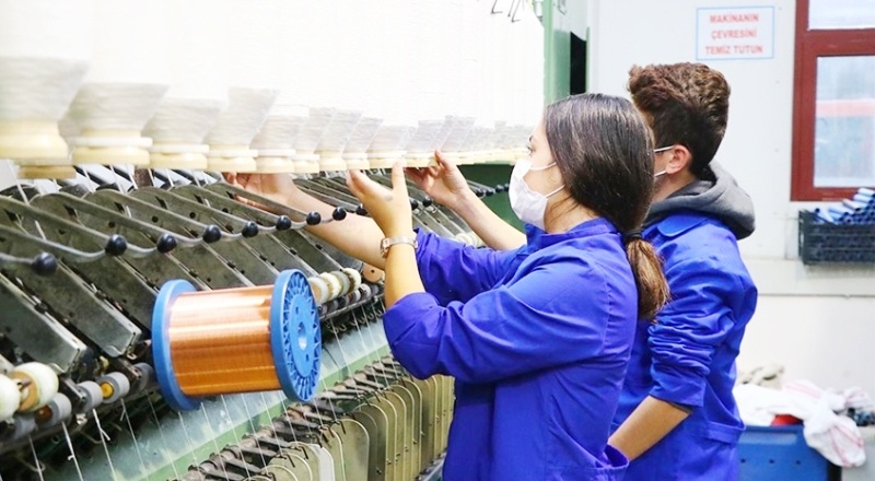 Meslek liselerinin, yılının ilk üç ayında üretim kapasitesi yüzde 225 arttı