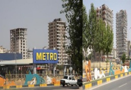 Metro'nun çevresine betondan duvar örülüyor