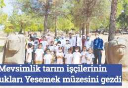 Mevsimlik tarım işçilerinin çocukları Yesemek müzesini gezdi