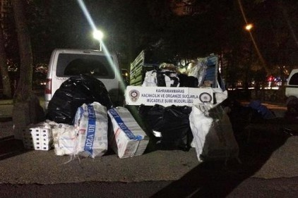Meyve sularının arasında 14 bin 680 paket kaçak sigara ele geçirildi