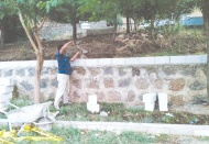 Mezarlıkta bulunan bomba, fünye ile patlatılarak imha edildi