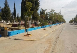 Mezarlıkta "renkli adalar" uygulaması başlatıldı