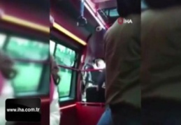 Minibüsçülerin beyzbol sopalı yolcu kapma kavgası