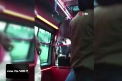 Minibüsçülerin beyzbol sopalı yolcu kapma kavgası