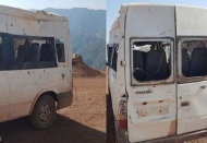 Minibüsün geçişi sırasında patlama oldu