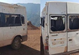 Minibüsün geçişi sırasında patlama oldu
