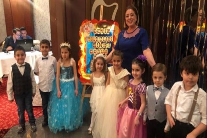 Minik öğrenciler doğum günlerini hep birlikte kutladılar