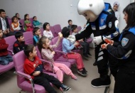 Minik öğrencilere trafik eğitimi verildi 