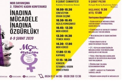 Mor Dayanışma 2.Türkiye Kadın Konferansı&#039;na çağırıyor