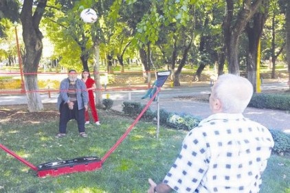 Moral evi üyeleri, spor etkinliğine katıldı
