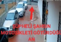 Motosiklet hırsızı güvenlik kamerasına yakalandı