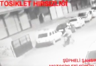 Motosiklet hırsızlığı güvenlik kamerasında