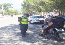 Motosiklet sürücülerine yönelik denetimler devam ediyor