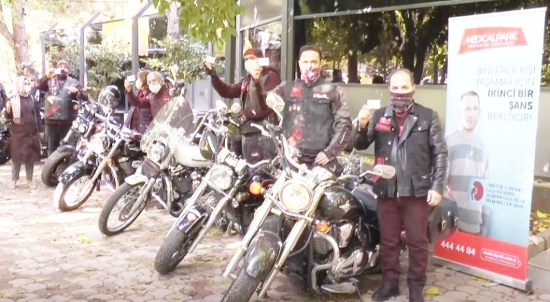 Motosiklet tutkunları organlarını bağışladı