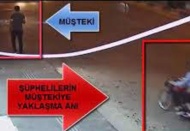 Motosikletli kapkaççı kamerada