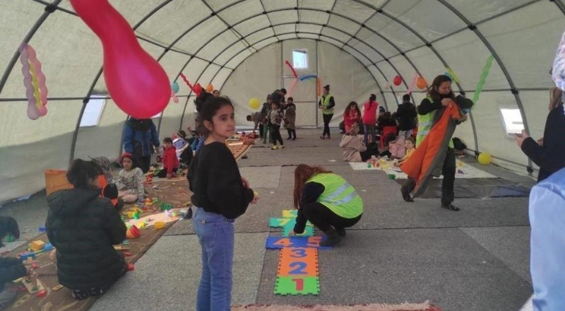 MSB: “AFAD ile koordineli olarak 1 adet sahra çadırı ve çocuk oyun parkı yapıldı”