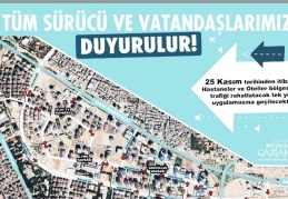 Mücahitler Mahallesi hastaneler ve oteller bölgesinde tek yön uygulamasına geçiliyor