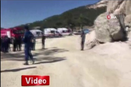 Muğla Milas&#039;ta maden ocağında göçük!