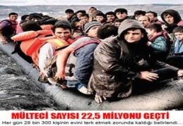 Mülteci sayısı 22,5 milyonu geçti …