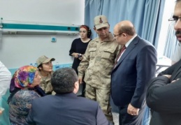 Münbiç'te yaralanan askerler hastanede 