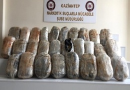 Narkotik köpeği, 55 kilogram esrar buldu