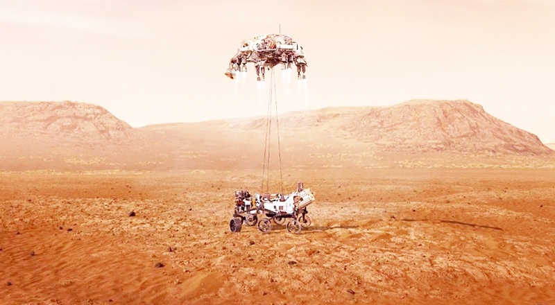 NASA, Perseverance'ın iniş görüntülerini paylaştı