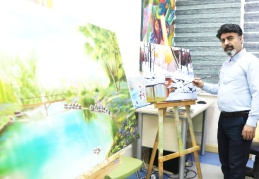 Ne pandemi ne de savaş onun resim aşkını engelleyemedi