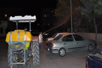 Nizip Belediyesi&#039;nin ilaçlama çalışması