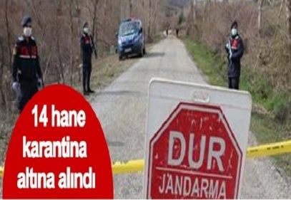 Nizip'te 14 hane karantinada
