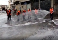 Nizip'te şaka gibi dezenfekte