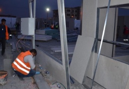 Nurdağı'nda depremzedeler için barınma çalışmaları devam ediyor