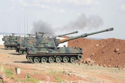 Obüsler ve F-16&#039;lar IŞİD hedeflerini vurdu 