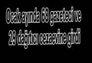 Ocak ayında 68 gazeteci ve 29 dağıtıcı cezaevine girdi