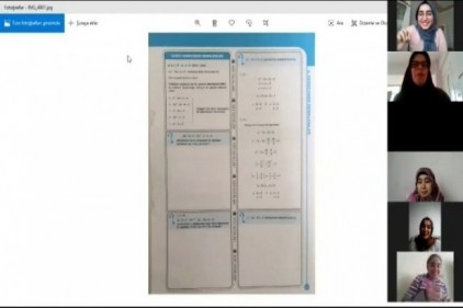 Öğrenciler internet programı ile canlı yayında eğitim görmeye devam ediyor