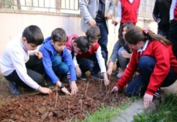 Öğrenciler; saksıda çiçeğe, sofra için sebzeye dönüşen kalemlere bayıldı