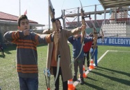 Öğrenciler, tatillerini spor tesislerinde değerlendirdiler