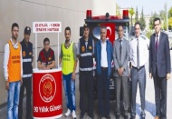 Oğuzeli MYO Öğrencileri İtfaiye teşkilatına destek olacak