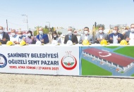Oğuzeli semt pazarının temeli atıldı